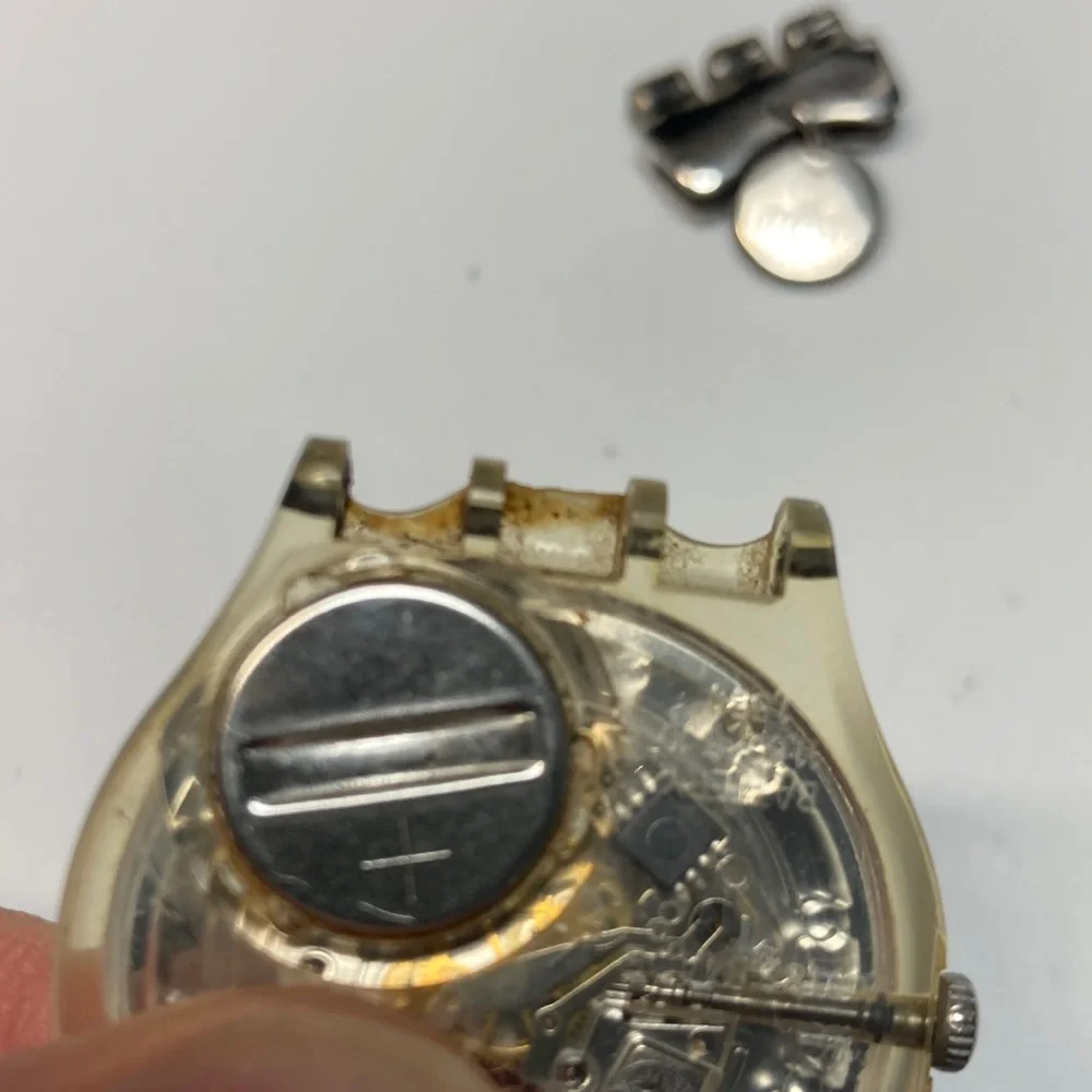 Swatch Bond 007 GE218 Blofeld's Cat Villain parts lot, new battery